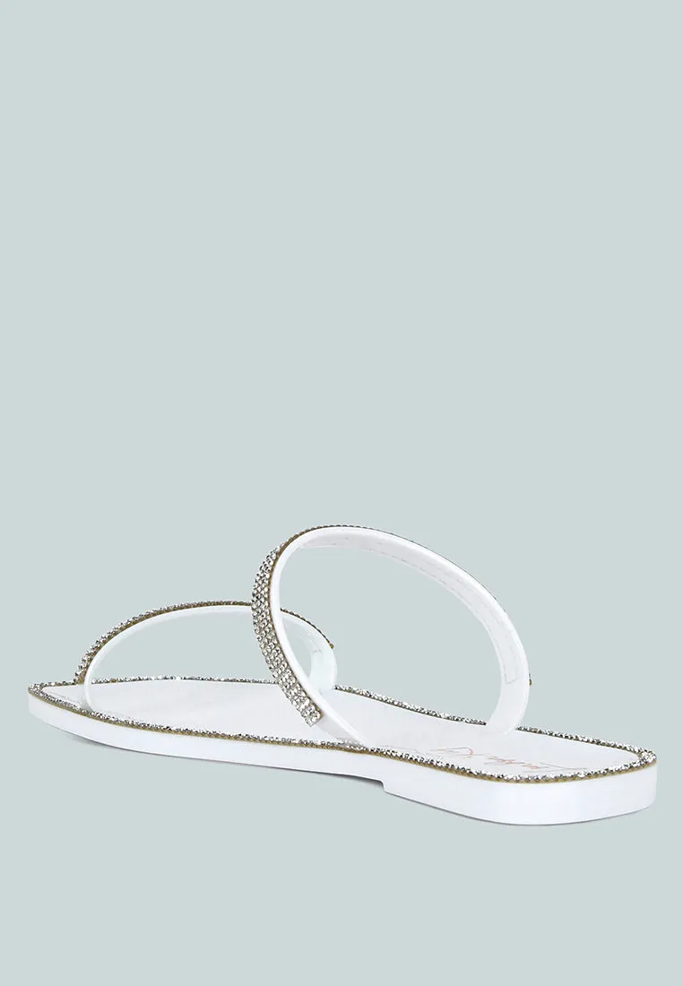 Fenta Diamante Detail Jelly Flats by London Rag