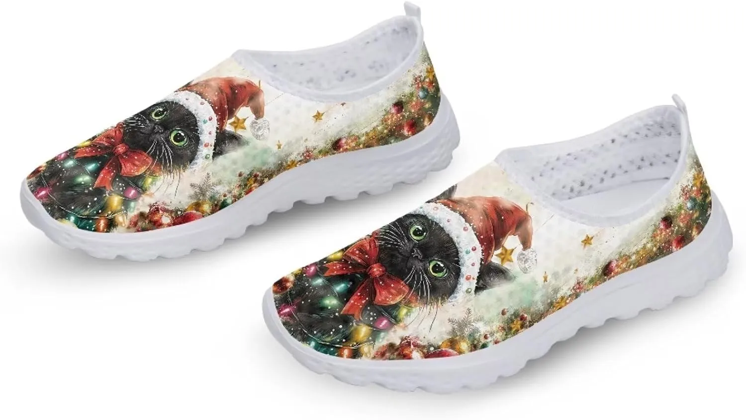 GIFTPUZZ Women Men Casual Non Slip Comfort Walking Shoes Soft Lightweight Slip On Sneakers