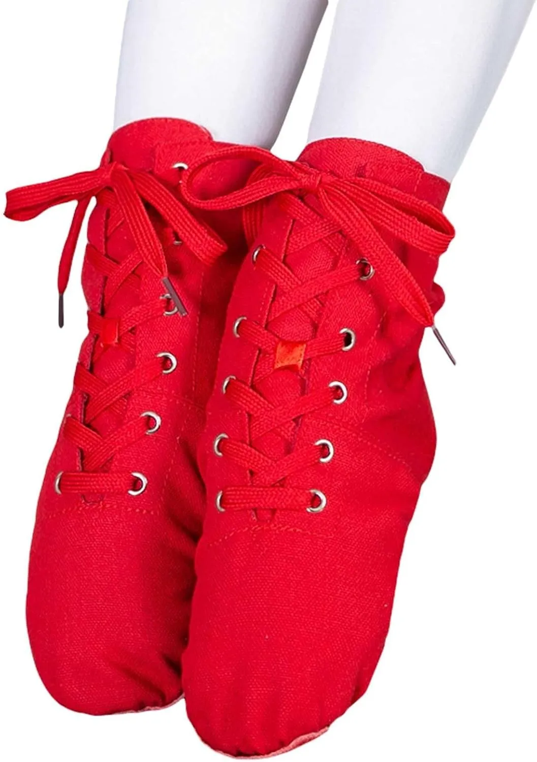 Girl Sneakers Unisex Kids Canvas Dance Shoes Jazz Shoes for Teens Girls Dance Boots Split Sole Ballroom Dancing Flat
