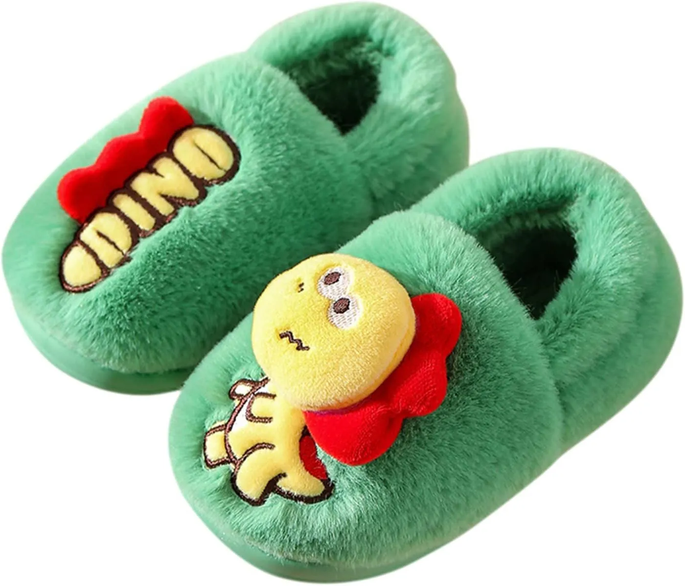 Girls Boys Cute Cartoon Slippers Toddler Winter Indoor Warm Slippers Soft Dinosaur Shoes for Girls White Dress Shoes
