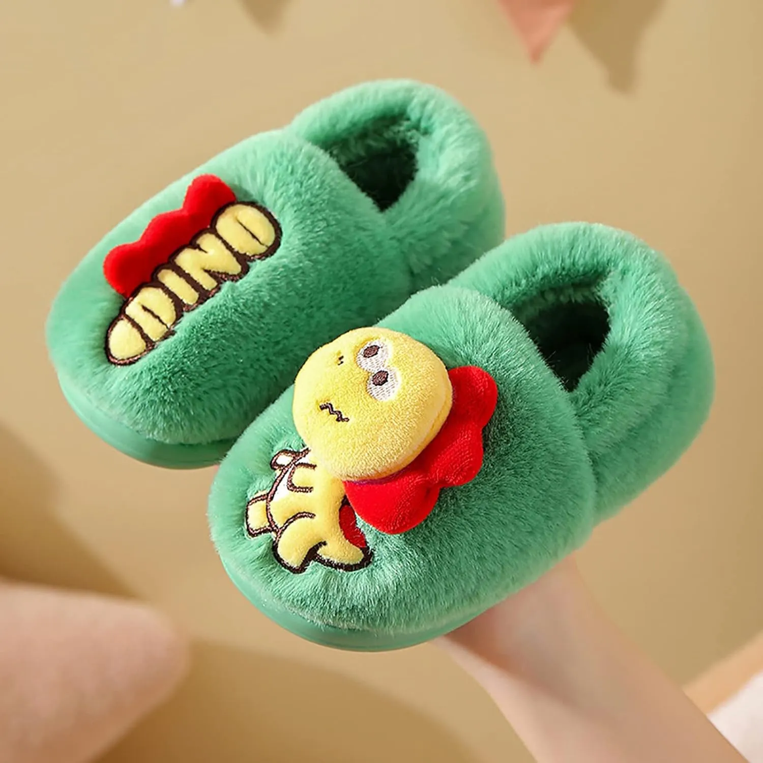 Girls Boys Cute Cartoon Slippers Toddler Winter Indoor Warm Slippers Soft Dinosaur Shoes for Girls White Dress Shoes