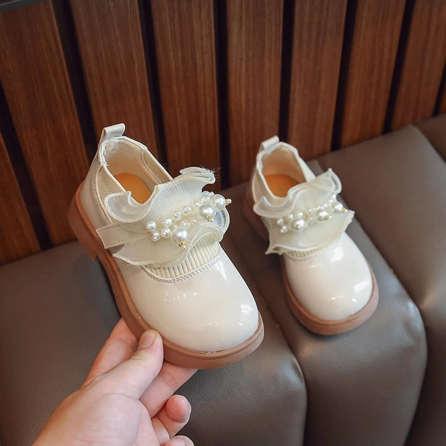 Girls Low Heel Shoes PU Dress Shoes Casual Shoes for Wedding Tennis Shoes for Girls Size 6