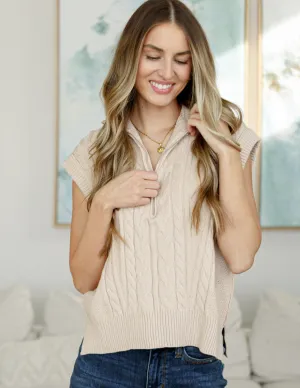 Golf At Four Cable Knit Vest
