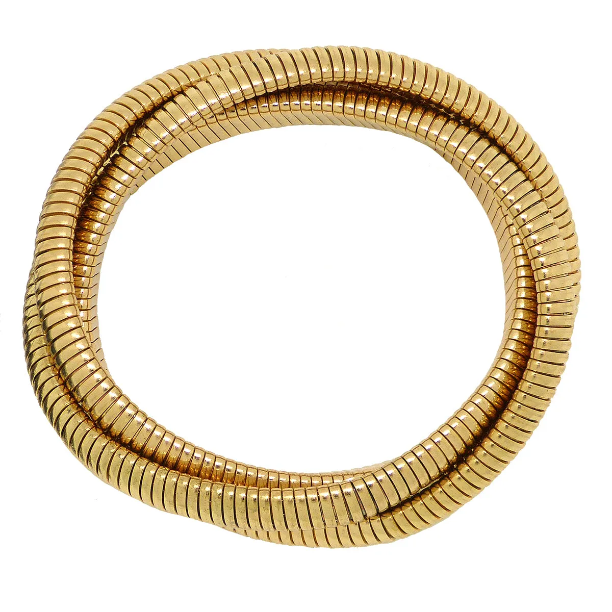 High Polished Gold Triple Cobra Bracelet Designer Inspired wear with Janis Savitt