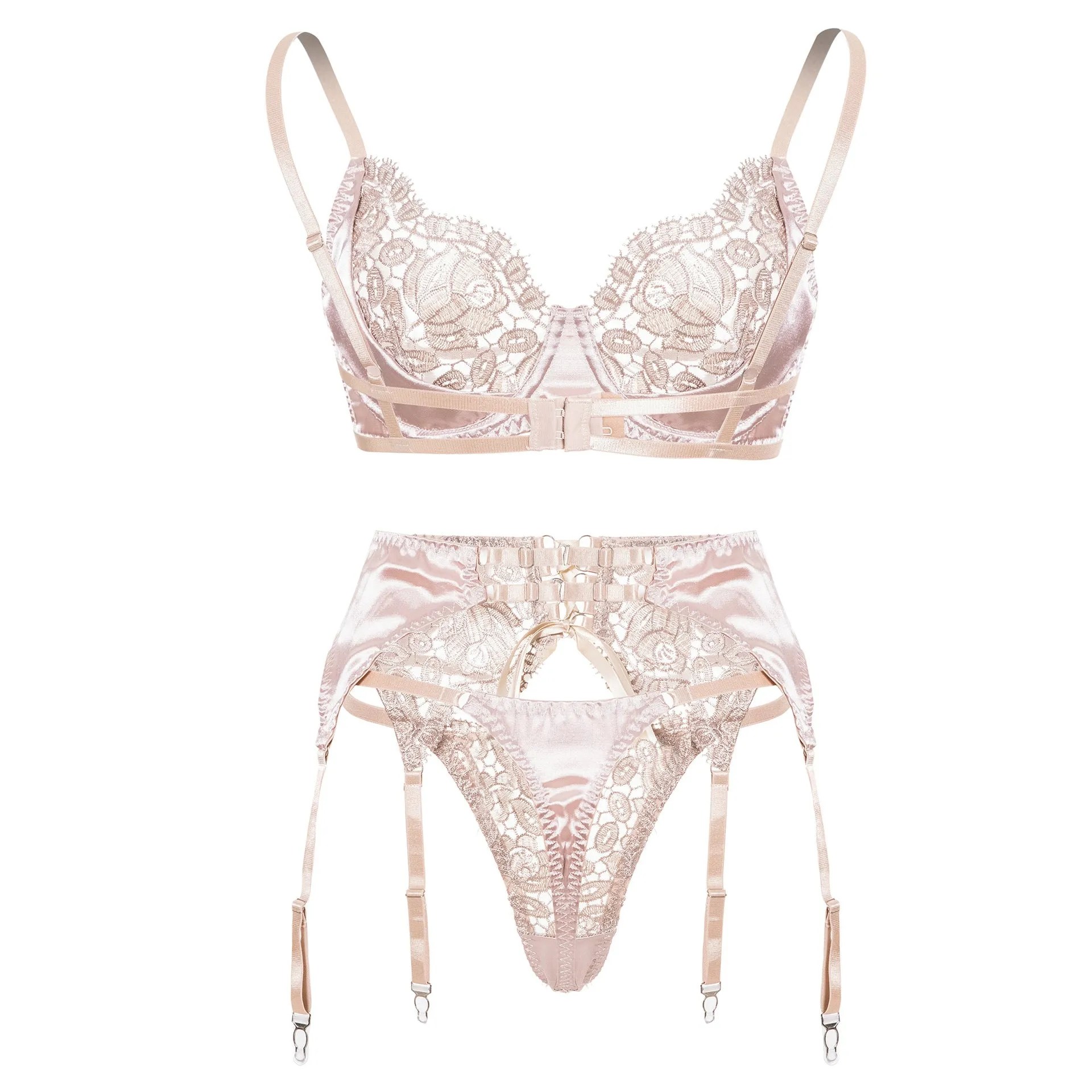 Iridescent Elegance Lace Lingerie Set