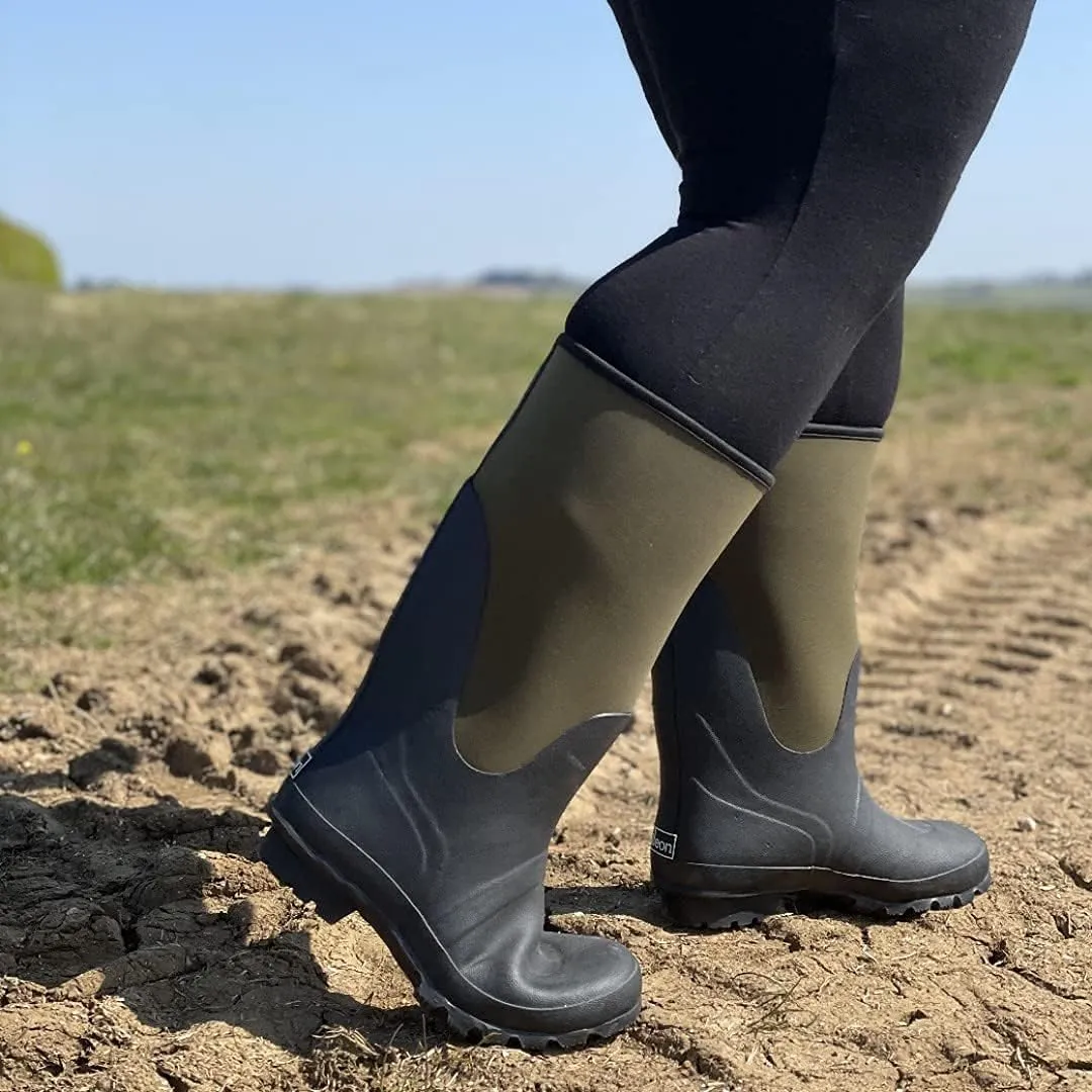 Jileon Wide Fit Rain Boots for Men & Women - up to 20 inch Calf - Warm Waterproof Flexible Neoprene - Wide in Foot and Calf
