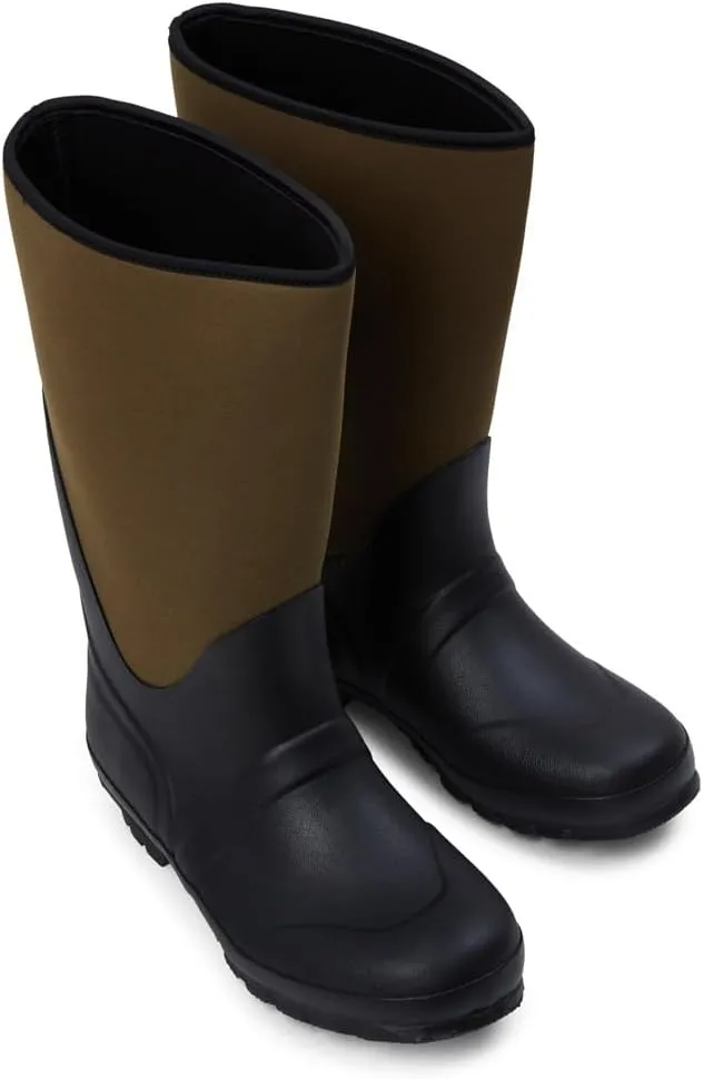 Jileon Wide Fit Rain Boots for Men & Women - up to 20 inch Calf - Warm Waterproof Flexible Neoprene - Wide in Foot and Calf