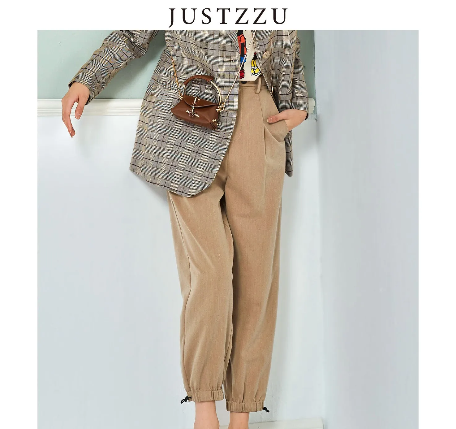 JUSTZZU Streetwear Ribbon Trousers