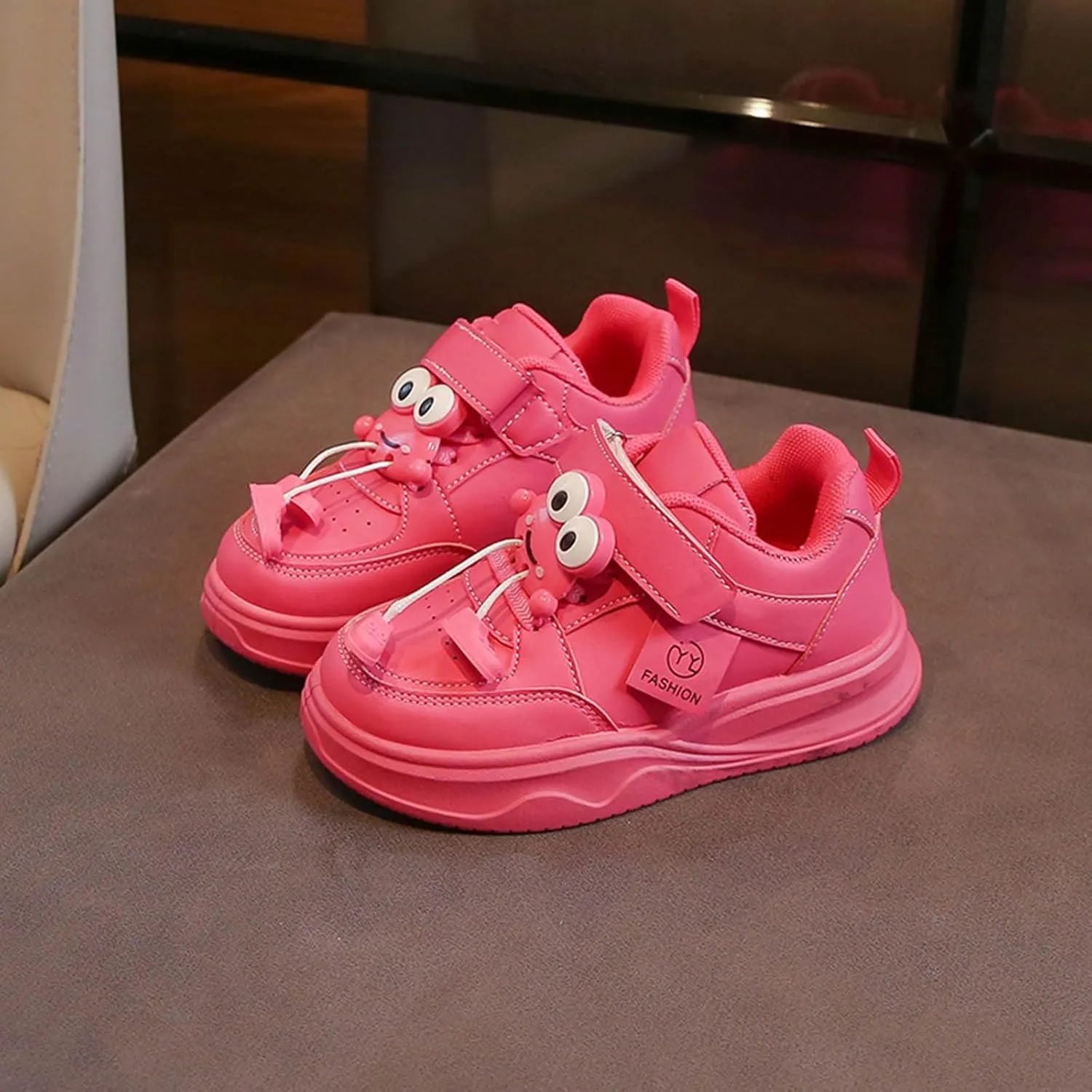 Kids Cute artoon Frog Sneakers Lightweight Breathable Anti Slip Platform Sports Shoes for Boys Girls Jogging