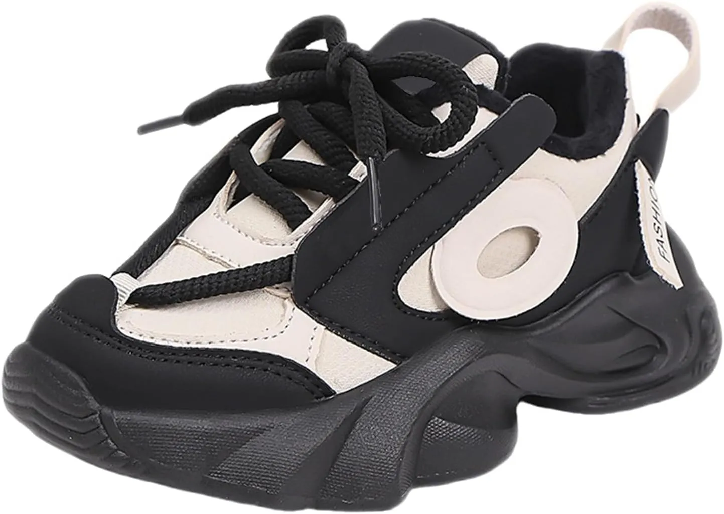 Kids Girls Chunky Sneakers Lace-up Soft Thick Sole Comfortable Lightweight Casual Fashion Tennis Shoes for Hiking