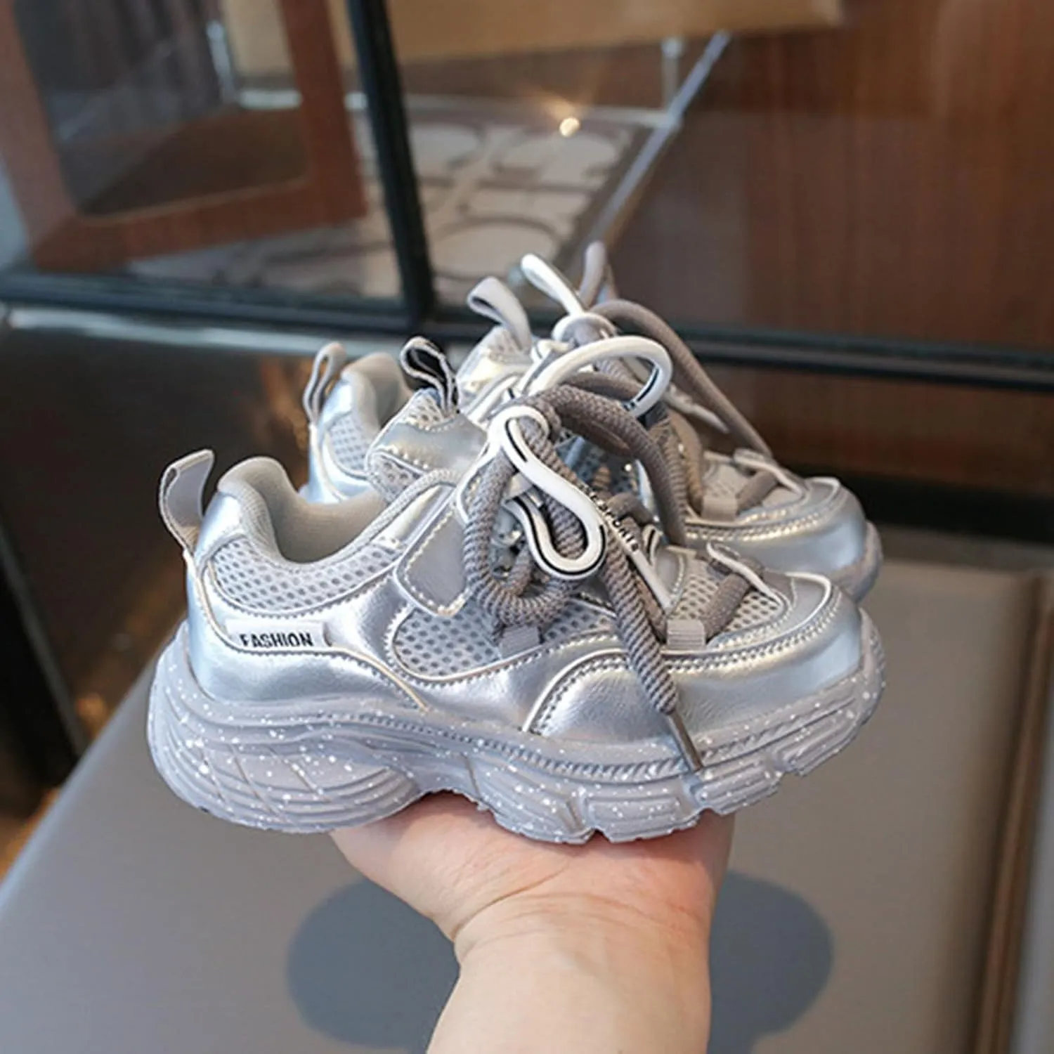 Kids Girls Chunky Walking Shoes Running Comfortable Tennis Athletic Gym Sneakers Fashion Soft Casual Size 4 Girls Shoes