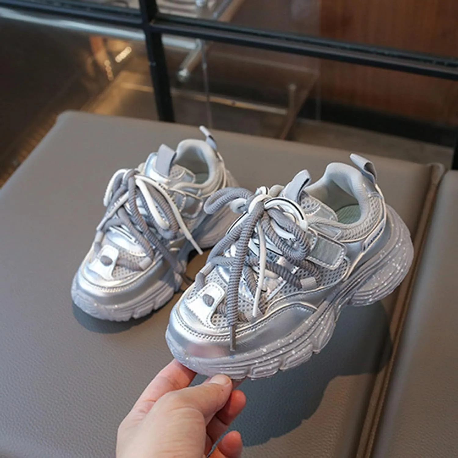 Kids Girls Chunky Walking Shoes Running Comfortable Tennis Athletic Gym Sneakers Fashion Soft Casual Size 4 Girls Shoes