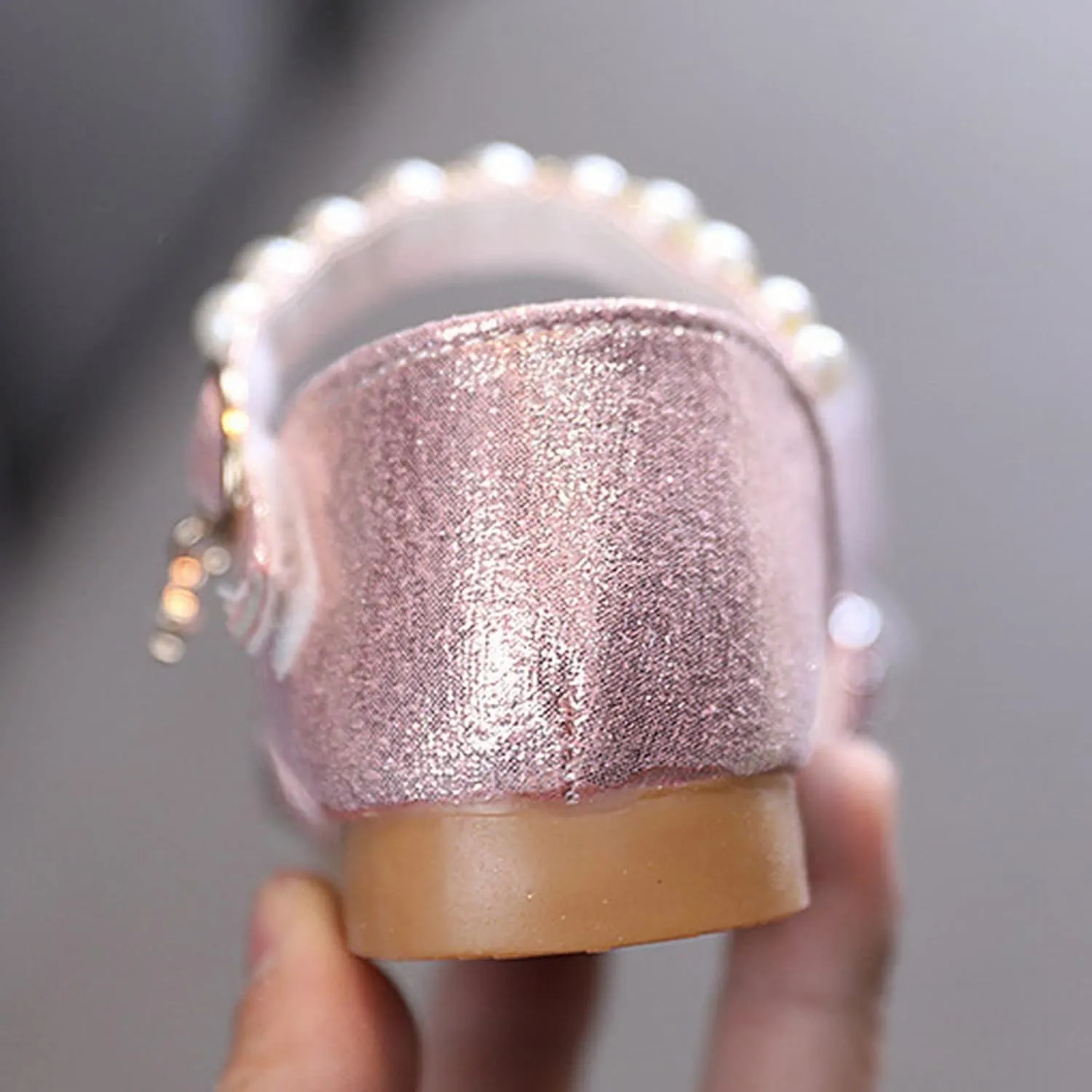 Kids Girls Dress Shoes Glitter Sequins Princess Sandals Low Heels Mary Jane Party Dance Shoes Rhinestone Sandals