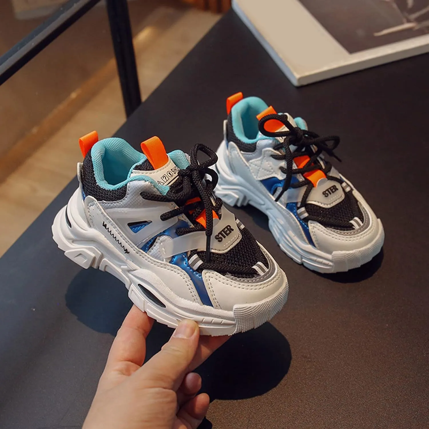 Kids Lace-Up Sneakers | Comfortable Running Shoes for Boys and Girls | Little Kid/Big Kid Mesh School Toddler Sneaker 9