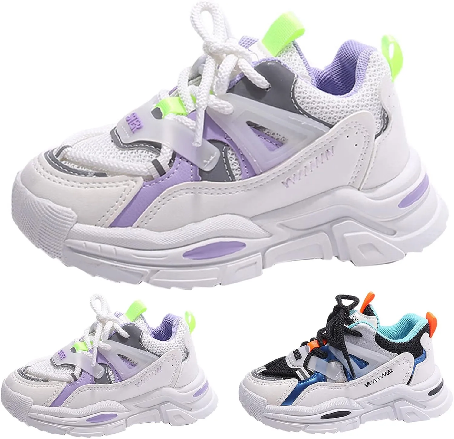 Kids Lace-Up Sneakers | Comfortable Running Shoes for Boys and Girls | Little Kid/Big Kid Mesh School Toddler Sneaker 9