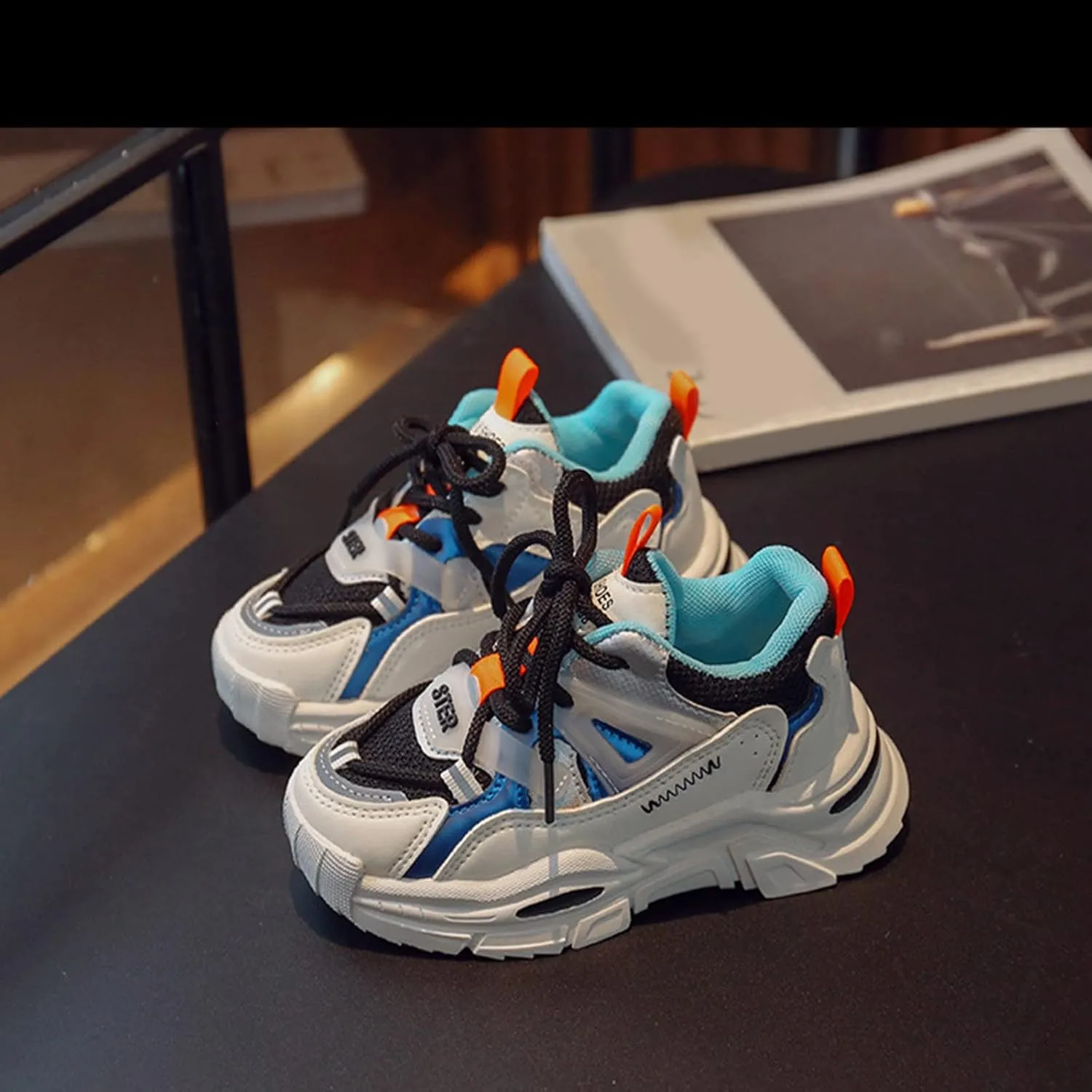 Kids Lace-Up Sneakers | Comfortable Running Shoes for Boys and Girls | Little Kid/Big Kid Mesh School Toddler Sneaker 9
