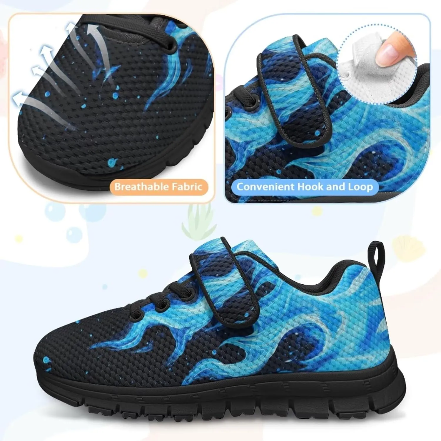 Kids Shoes for Boys Breathable Lightweight Slip on Low Top Sneakers Breathable Mesh Athletic Casual Shoes