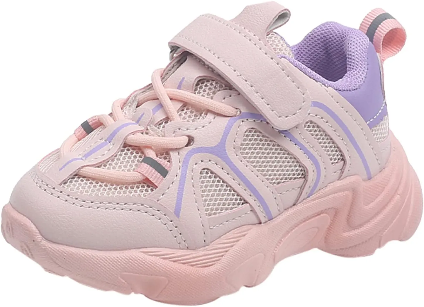 Kids Sneaker with Adjustable Strap, Comfort Support School Running Sport Shoes for Boys Girls Mesh Slip Boots Boys