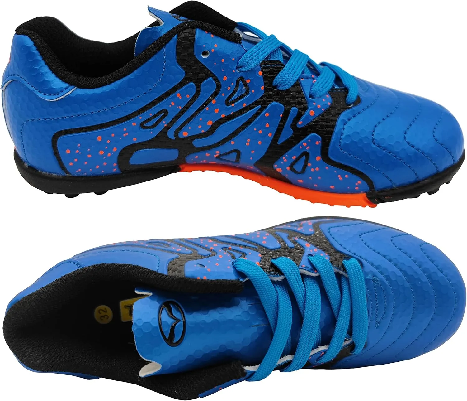 Kid's Soccer Turf Cleats Shoes Youth Lace-up Sports Football Trainers Casual Outdoor Firm Ground (Little Kid/Big Kid)