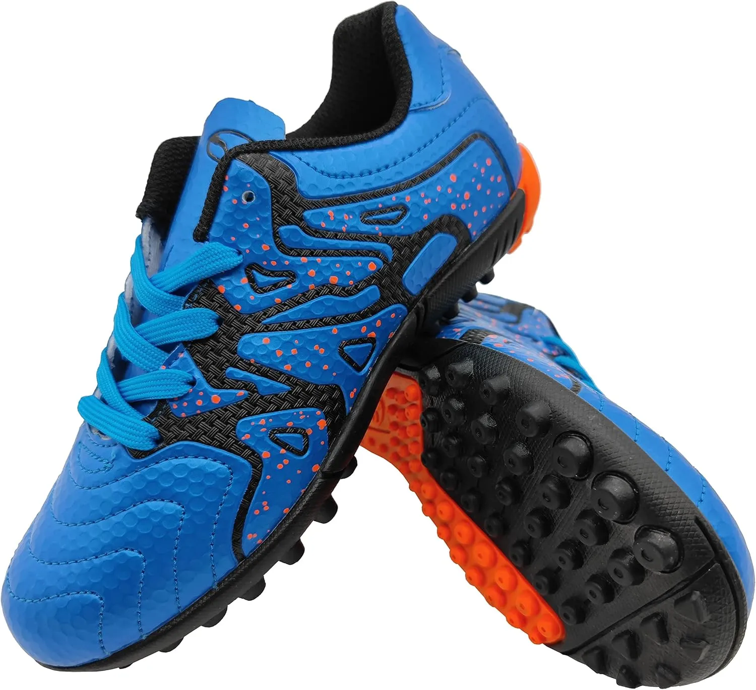 Kid's Soccer Turf Cleats Shoes Youth Lace-up Sports Football Trainers Casual Outdoor Firm Ground (Little Kid/Big Kid)