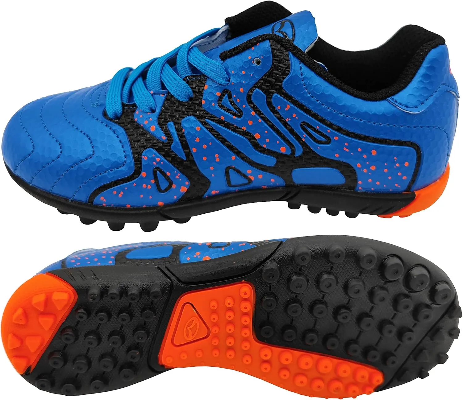 Kid's Soccer Turf Cleats Shoes Youth Lace-up Sports Football Trainers Casual Outdoor Firm Ground (Little Kid/Big Kid)