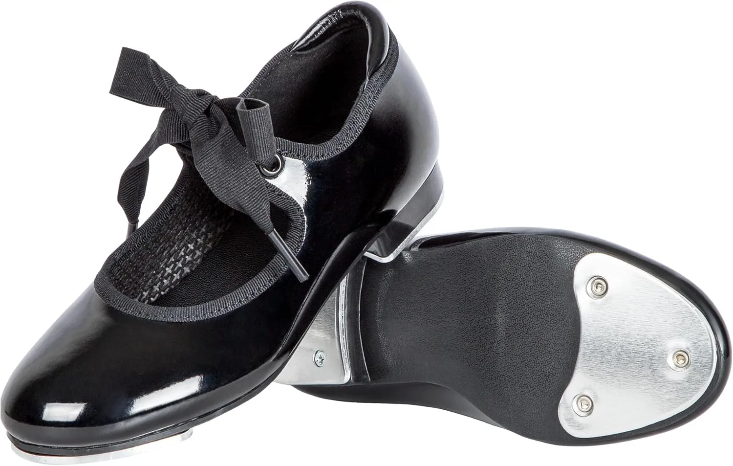 Linodes Economy Unisex-Child Lace Up Tap Shoe for Girls and Boys Tap Flat