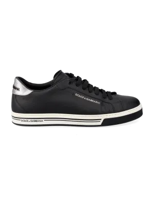 logo-detail leather low-top sneakers