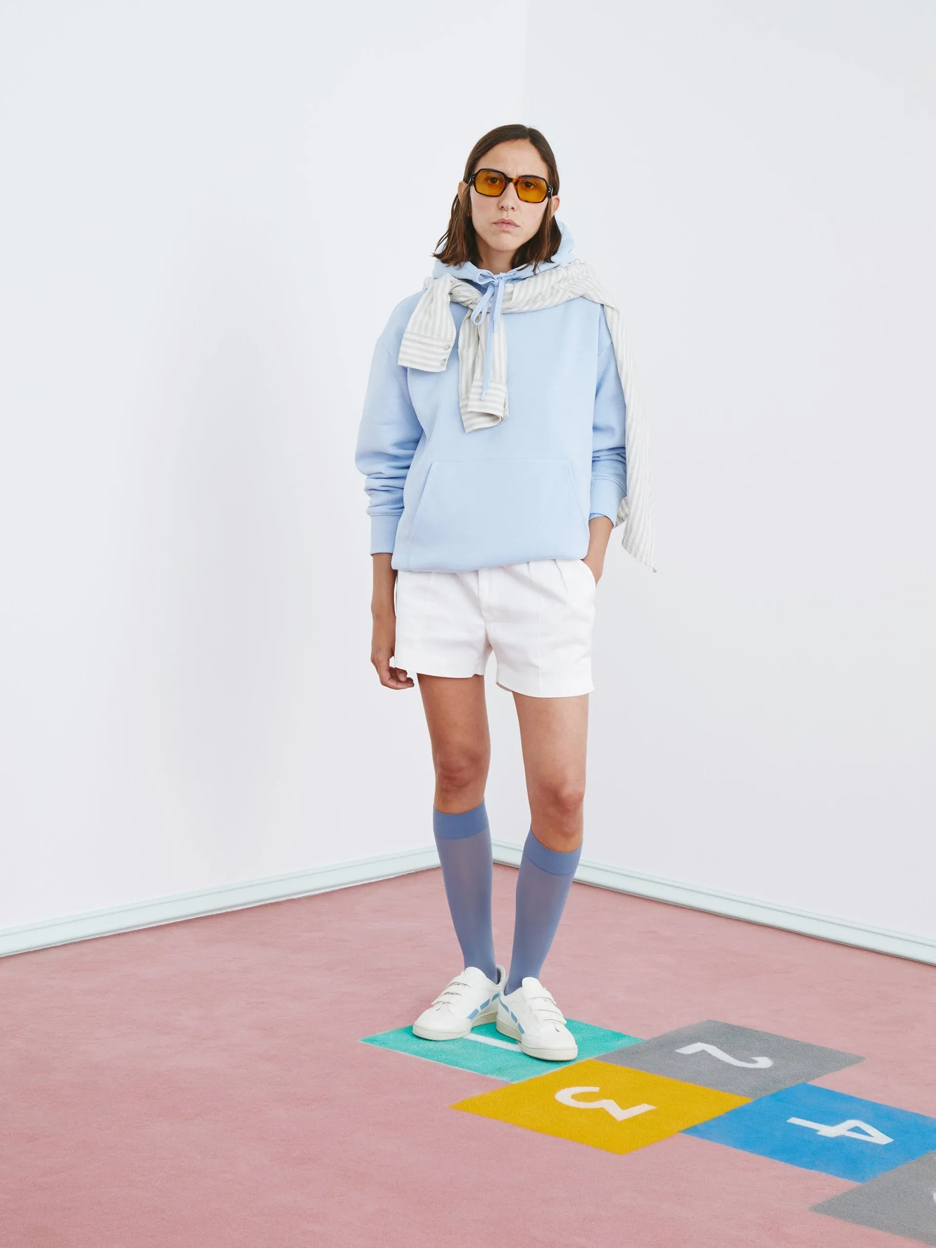Modelo '89 strap trainer in sky blue