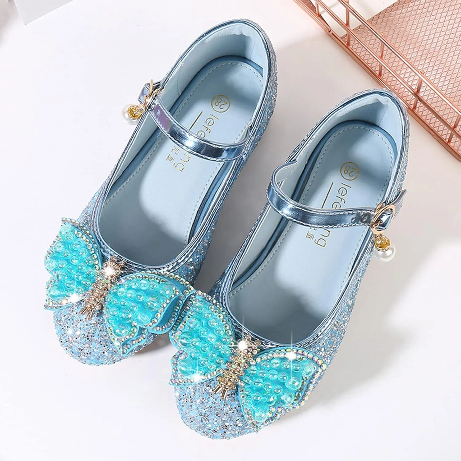 Open Toe Sandals for Kids Toddler Little Kid Girls Dress Pumps Glitter Sequins Princess Paw Slippers for Girls