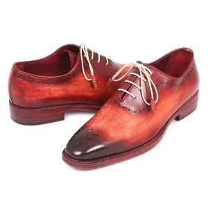 Paul Parkman Men's Reddish Camel Medallion Toe Oxfords (ID#0251)
