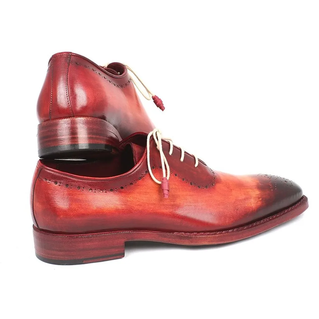 Paul Parkman Men's Reddish Camel Medallion Toe Oxfords (ID#0251)