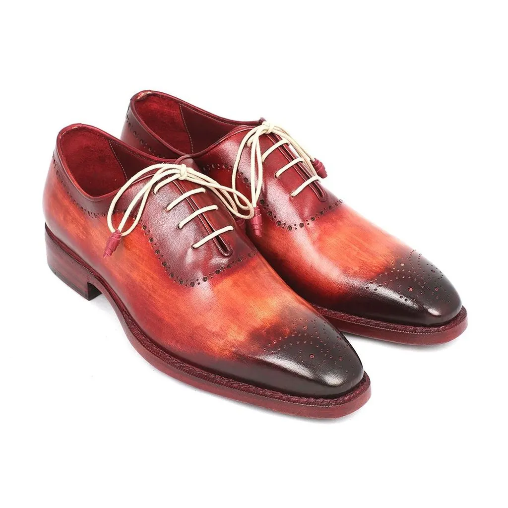 Paul Parkman Men's Reddish Camel Medallion Toe Oxfords (ID#0251)