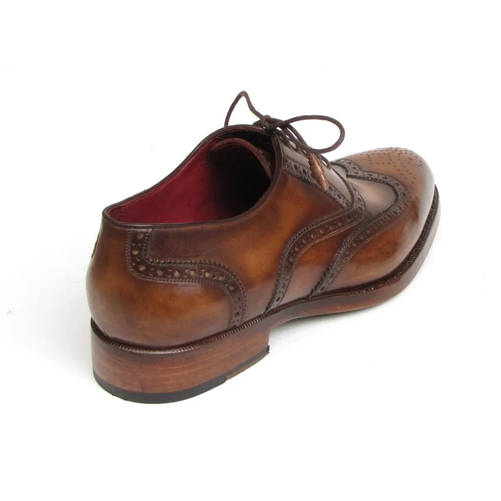 Paul Parkman Men's Wingtip Oxford Goodyear Welted Tobacco (ID#027-TAB)