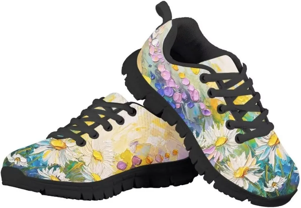 Pinupub Running Walking Shoes for Boys Girls Gym Sports Non Slip Breathable Casual Lace Up Sneakers