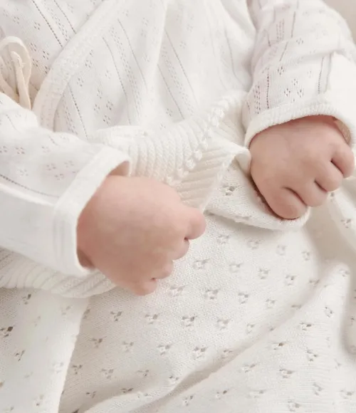 Pointelle White Layette Gift Set