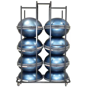 Power Systems Large Storage Rack for Bosu, with 4 Bosu Pro Balance Trainer