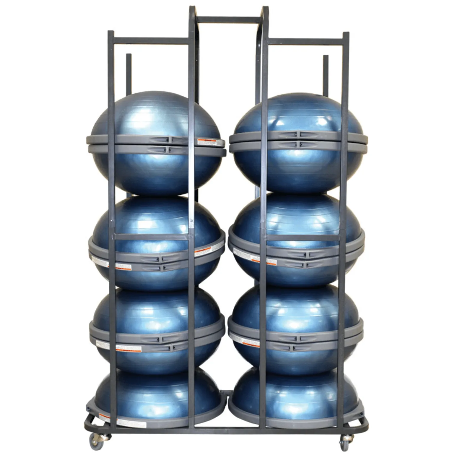 Power Systems Large Storage Rack for Bosu, with 4 Bosu Pro Balance Trainer