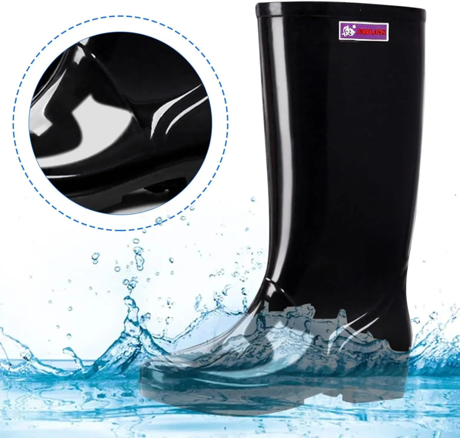 Rain Boots Women's Mid Calf Rain Boots Waterproof Garden Shoes Outdoor Work Boot for Hunting Farming Work Boots