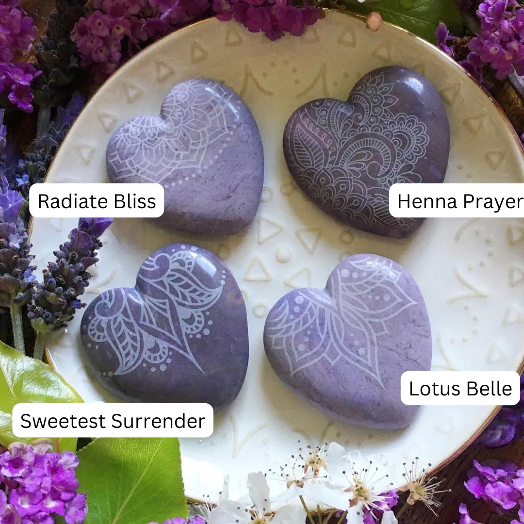 RARE Lavender Jade Hearts and Pocketstones