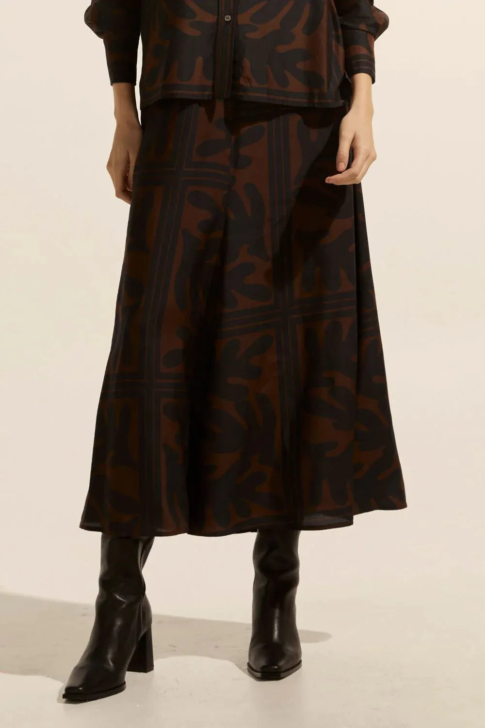 Recite Skirt | Choc Frond