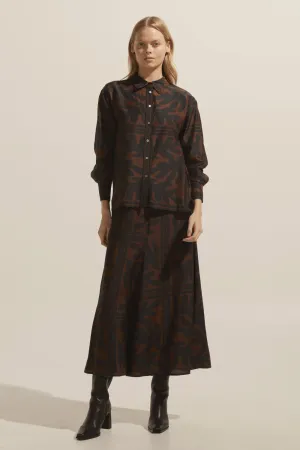 Recite Skirt | Choc Frond