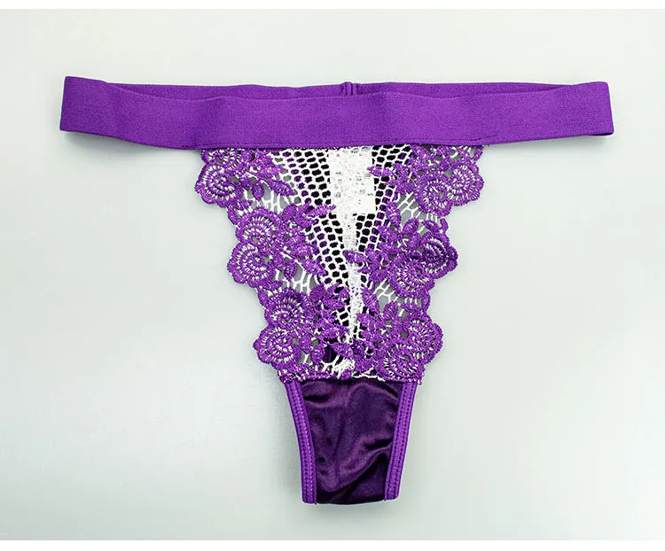 Regal Purple Satin Cutout Lingerie Set
