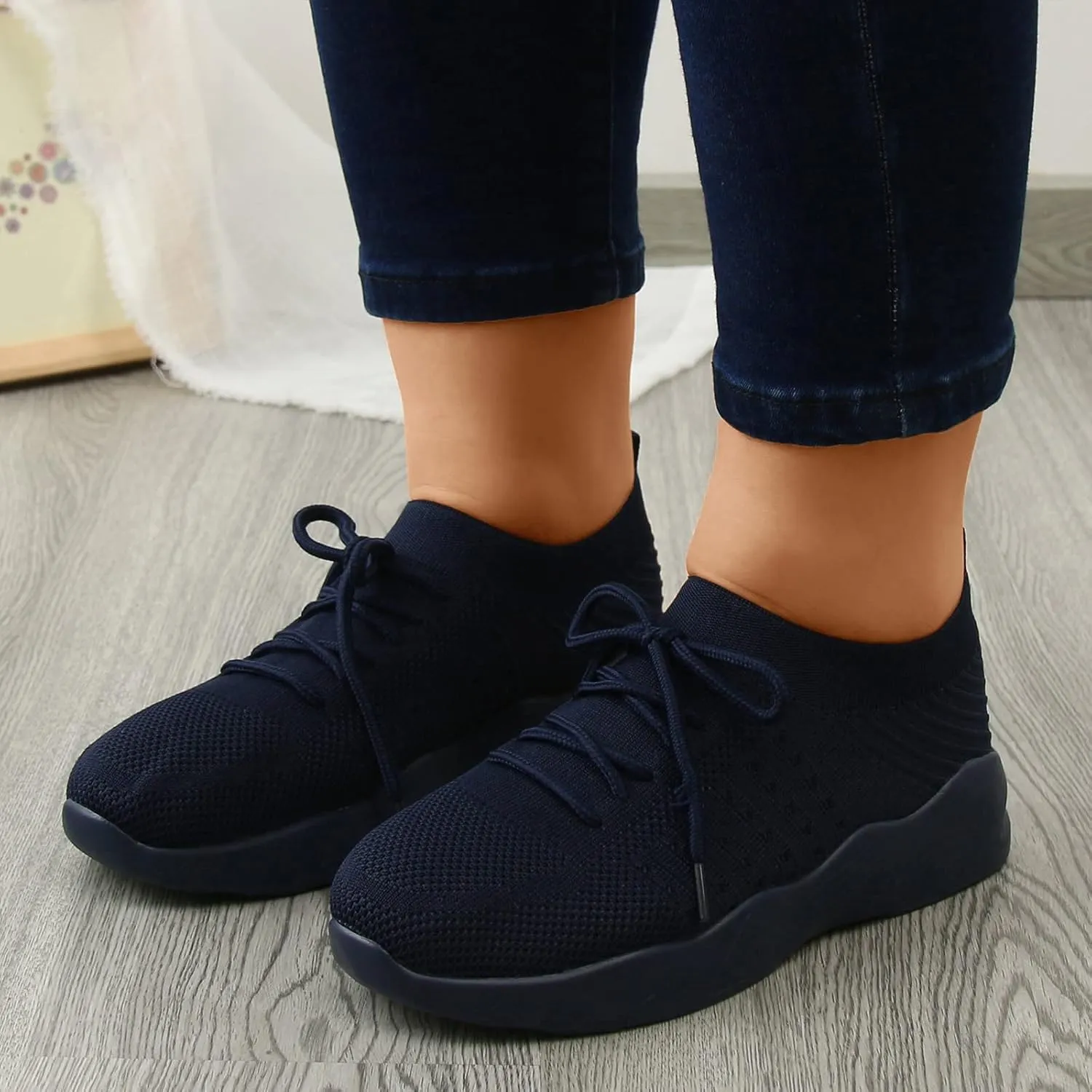 Running Shoes Women Sneakers Tennis Workout Walking Gym Lightweight Slip On Walking Shoes for Women Shoes for Womens Fashion Fall Loafers Leather Slip On Sneakers for Women