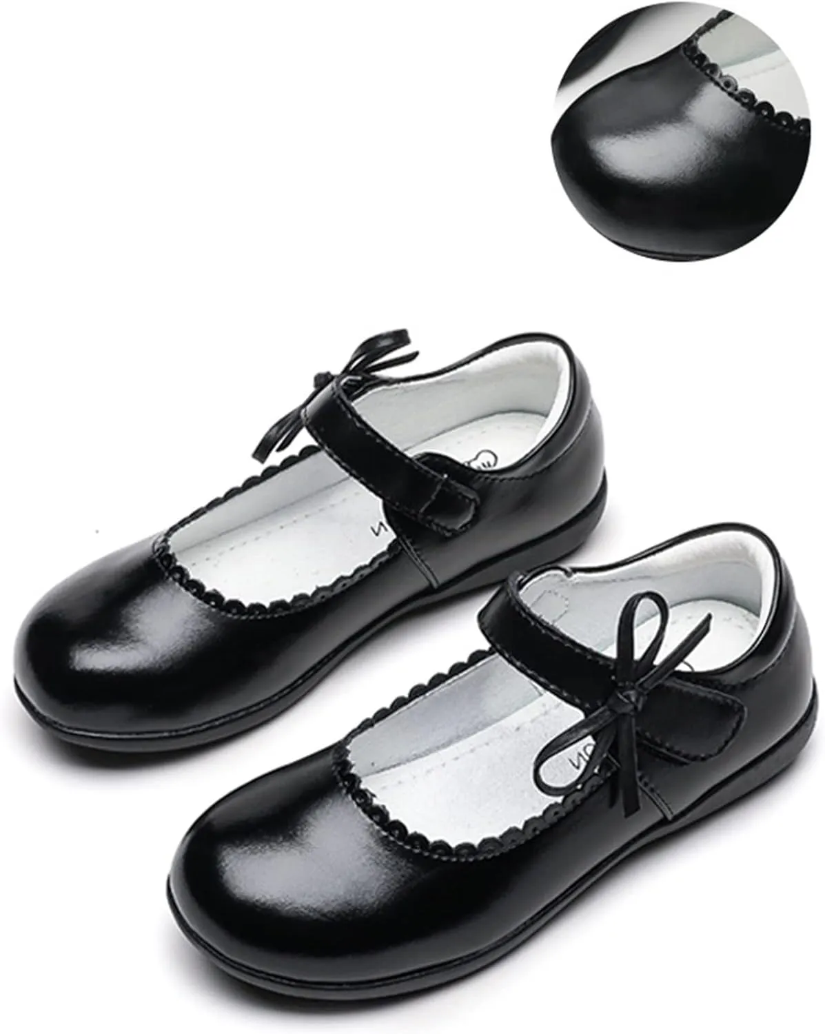School Girls Fashion Loafers Student Single Shoes Children Performance Princess Dancing Buckle Shoes 7 Years