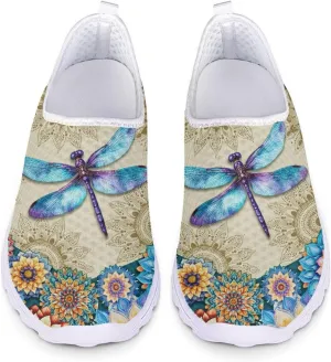 Shoes for Womens Girls Walking Sneakers Casual Slip On Outdoor Tennis Loafers for Athletic Gym Size 5.5-11.5 White Sole