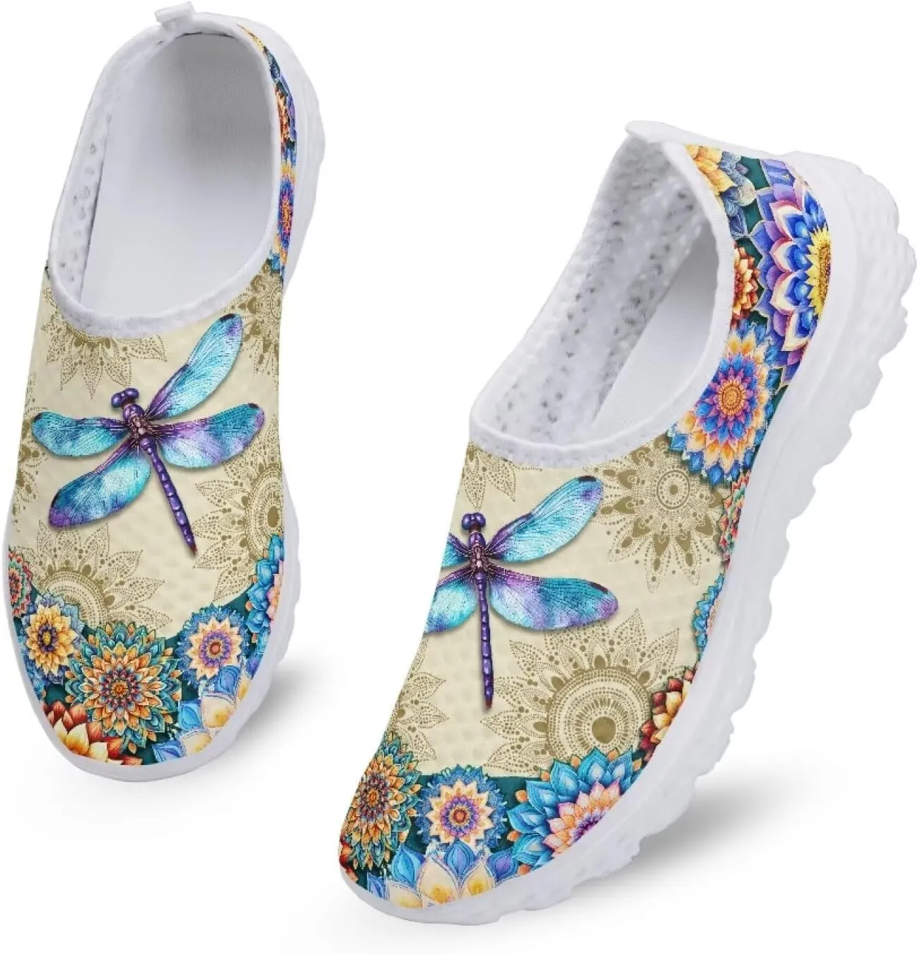 Shoes for Womens Girls Walking Sneakers Casual Slip On Outdoor Tennis Loafers for Athletic Gym Size 5.5-11.5 White Sole