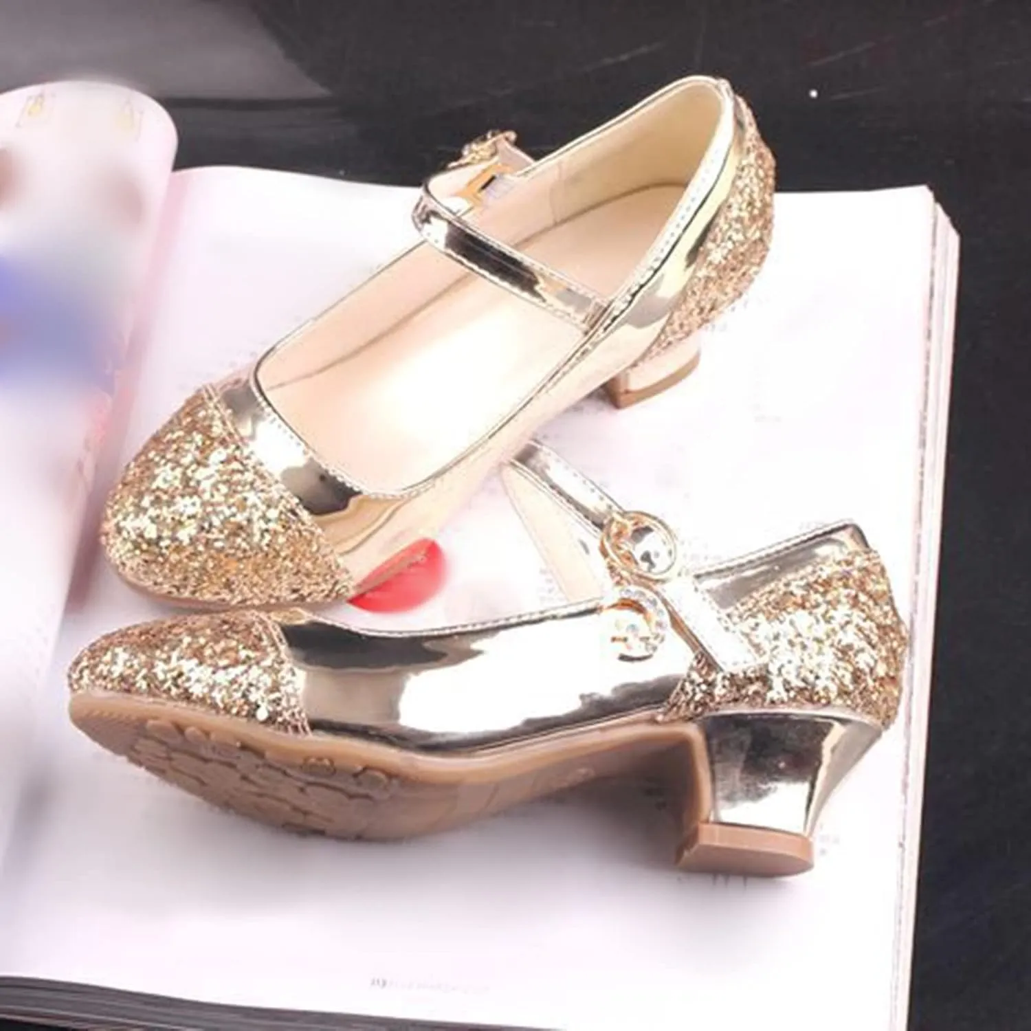 Sneaker Girls Size 12 Children Shoes High Heels Girls Princess Single Shoes Dress Shoes Performance Shoes Shoes Toddler
