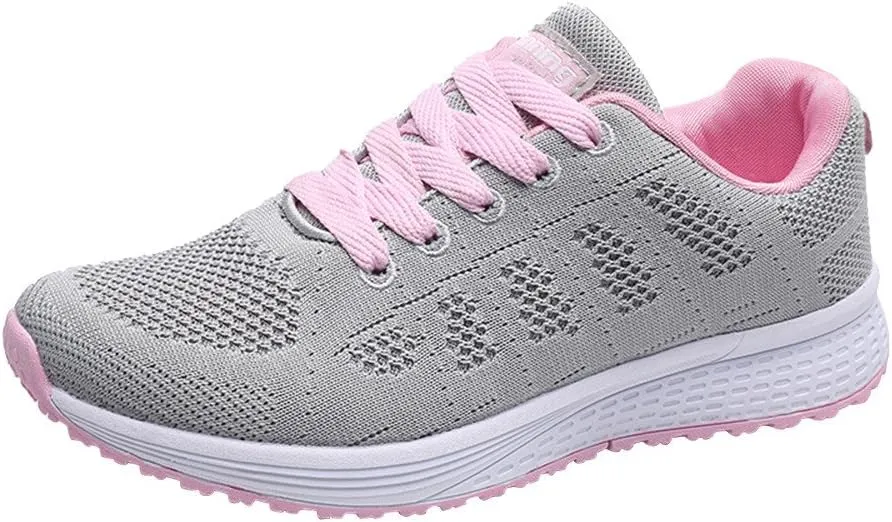 Sneakers for Women Walking Shoes Casual Lace Up Running Shoes for Women Slip On Men Casual Shoes Platform Sneakers Brown Tennis Shoe Cross Trainer Shoe