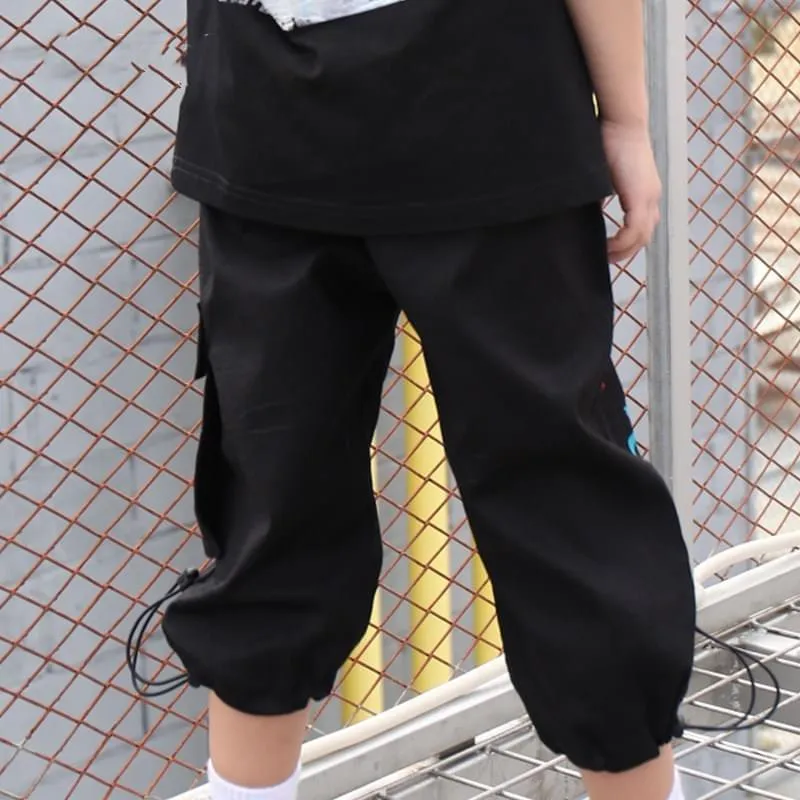 Solid Black Capri For Boy's- GlamzLife