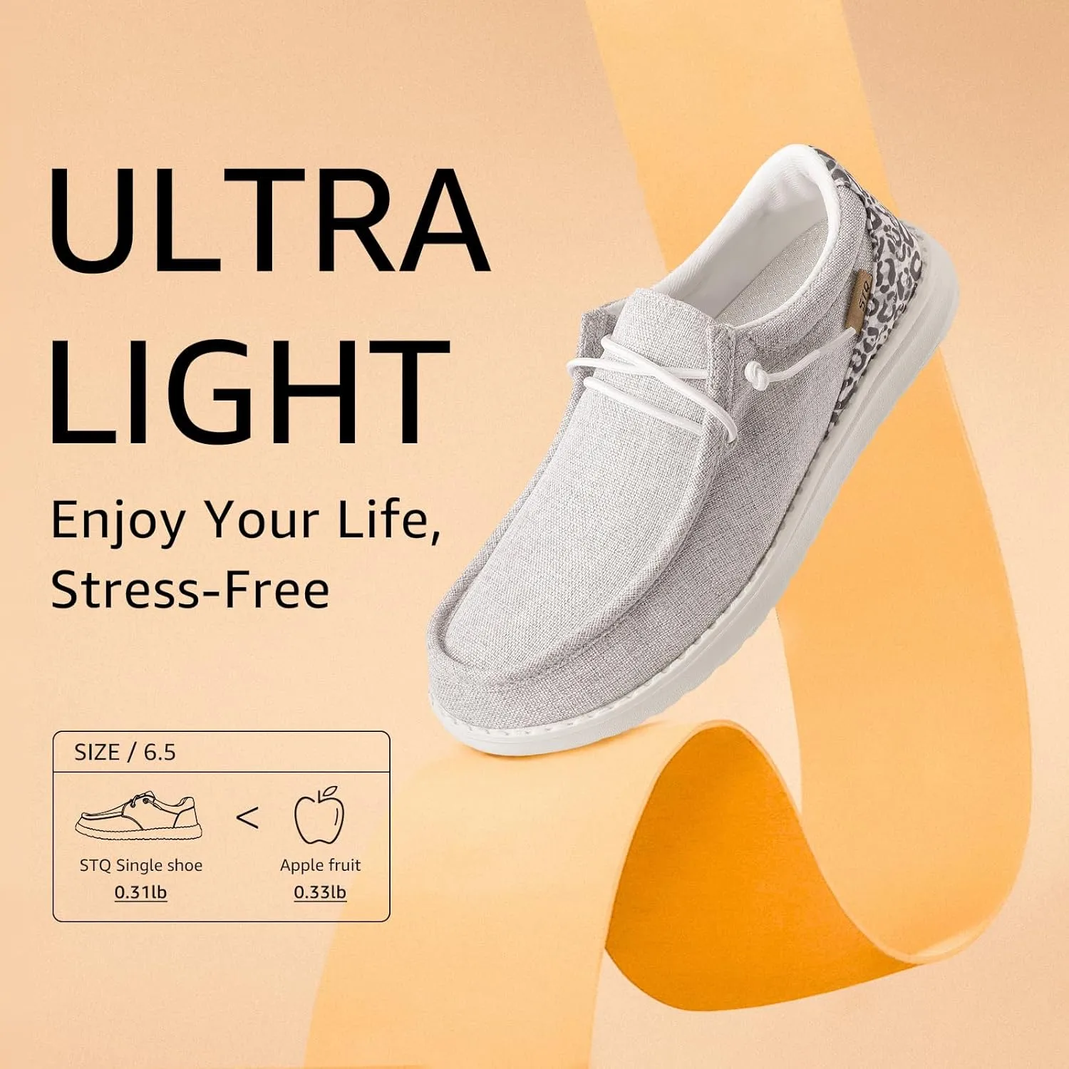 STQ Women's Orthopedic LoafersLightweight Casual Boat Shoes for Plantar Fasciitis